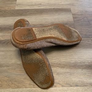 Toms suede and canvas ballerinas